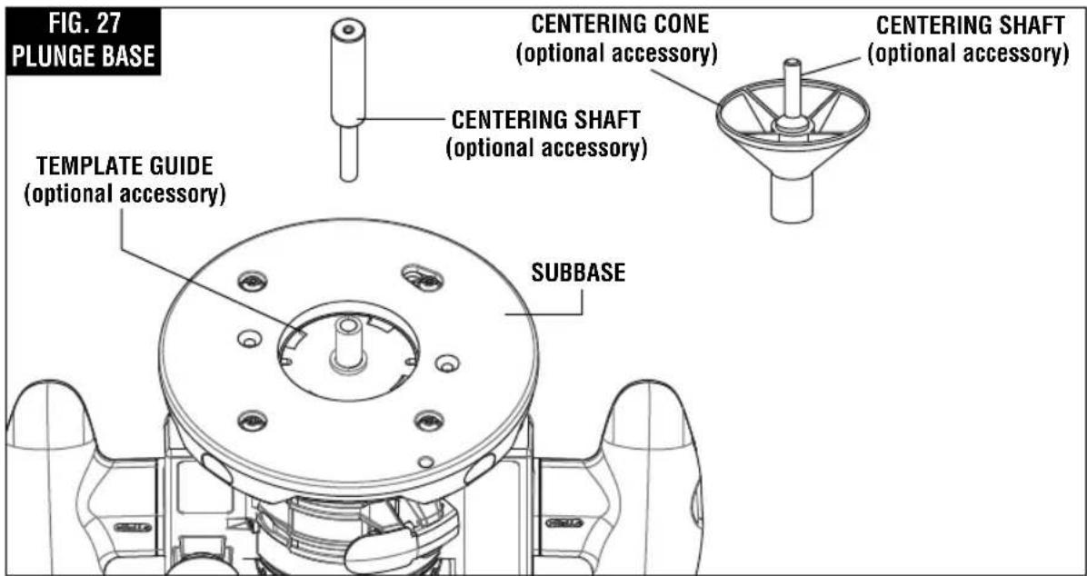 BOSCH GKF125CE Professional - ▼ MAXIMUM BIT/CUTTER SIZE FOR TEMPLATE GUIDES - 1