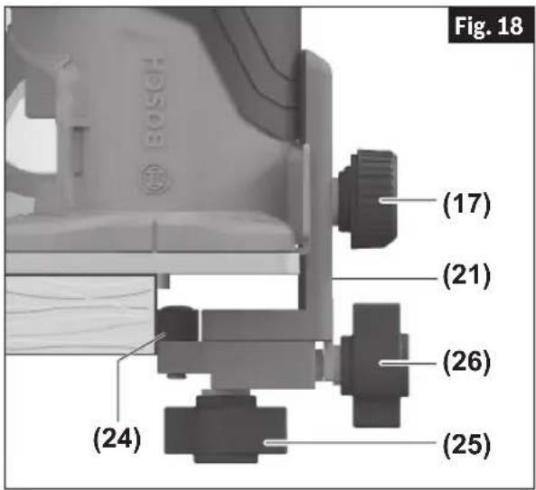 BOSCH GLF18V-25 Professional - Use of the Roller/Bushing Guide - 1