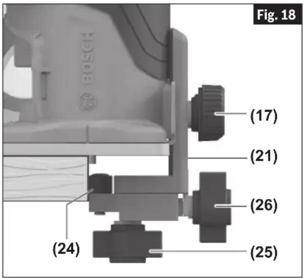 BOSCH GLF18V-25 Professional - Utilisation du guide pour les douilles/rouleaux - 1
