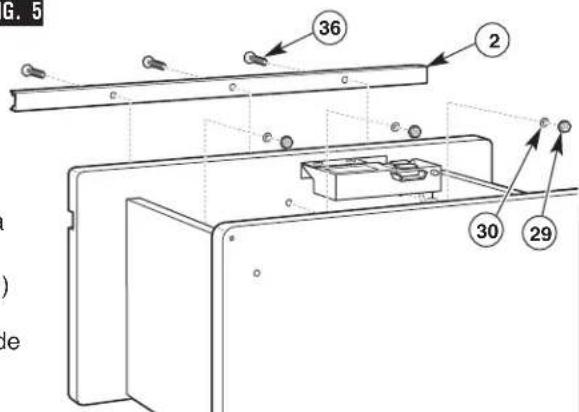 BOSCH RA1171 Professional - FIXEZ LE CANAL DU GUIDE D'ONGLET DESSUS DE LA TABLE (Fig. 5) - 1