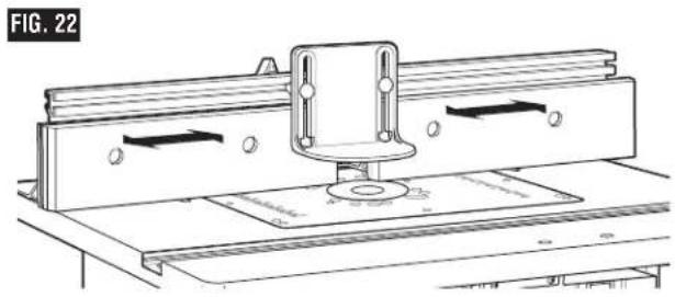 BOSCH RA1171 Professional - ADJUSTING THE FENCE FACING (Fig. 22) - 1