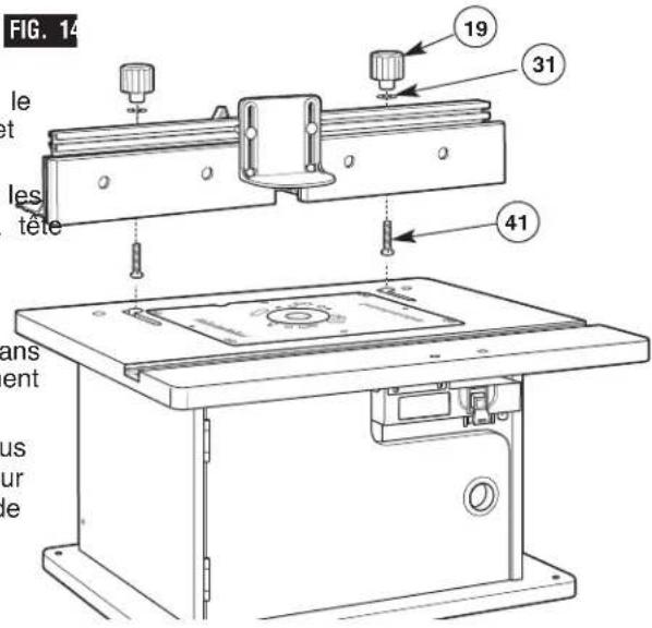 BOSCH RA1171 Professional - FIXEZ LE GUIDE À LA TABLE (Fig. 14) - 1