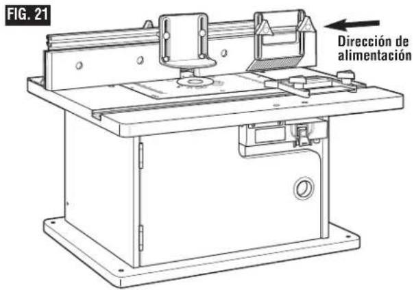 BOSCH RA1171 Professional - CÓMO FRESAR UTILIZANDO TABLAS DE BISELADO (Fig. 21) - 1