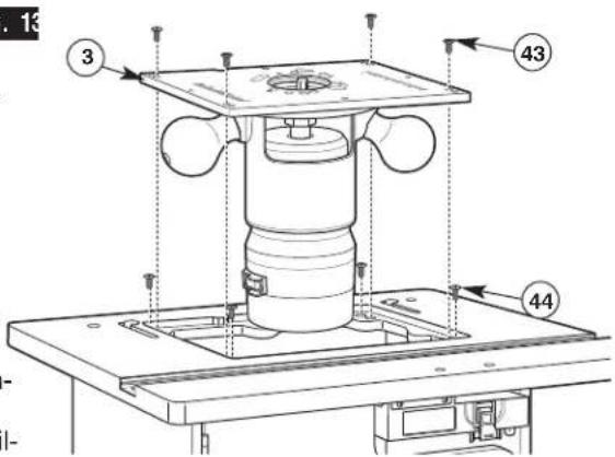 BOSCH RA1171 Professional - UNA LA PLACA DE MONTAJE DE LA FRESADORA (Fig. 13) - 1