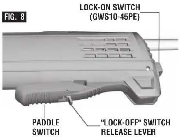 BOSCH GWS10-45DE Professional - LOCK-ON SWITCH (FIG. 8) (GWS10-45PE) - 2