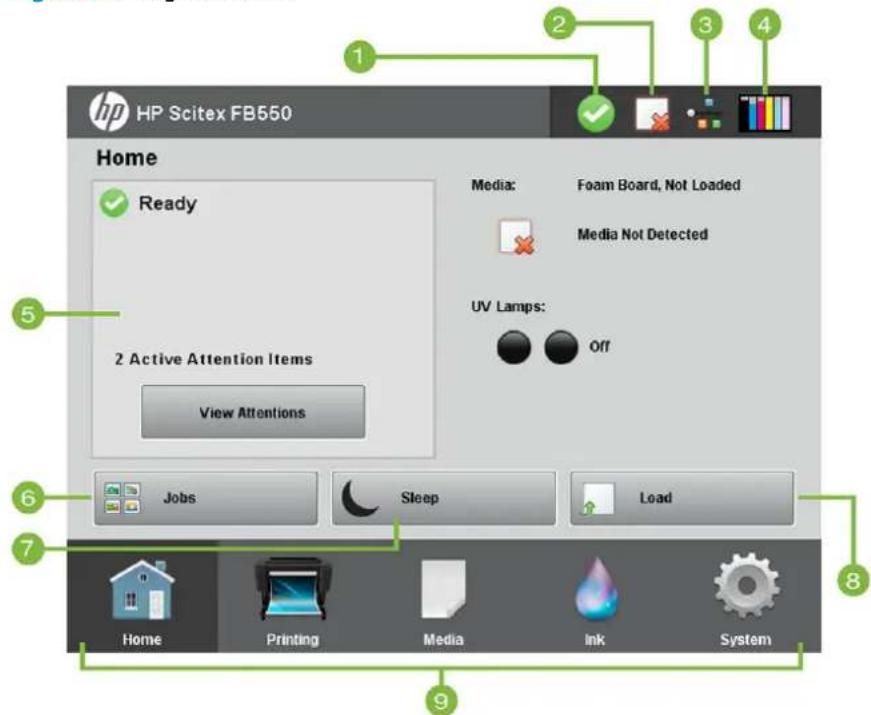 HP Scitex FB750 - Page d'accueil - 1