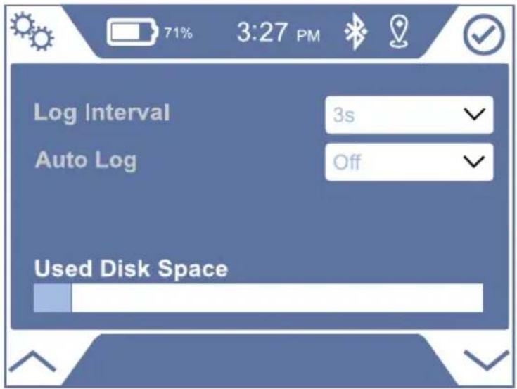 INFICON D-TEK Pro - Impostazioni del registro dati - 1