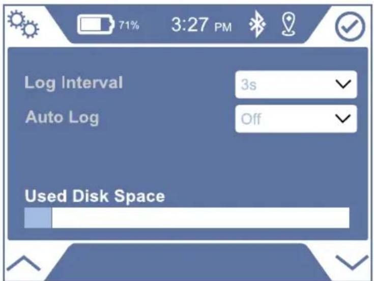 INFICON D-TEK Pro - Data Log Settings - 1