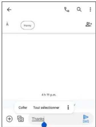 TCL 40 XE 5G - Insérer un nouveau texte - 1