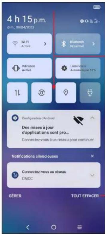 TCL 40 XE 5G - Panneau des notifications - 1