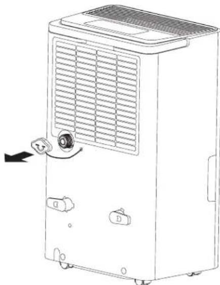 TCL H25D44W - Fixation du tube d'évacuation de la pompe - - 1
