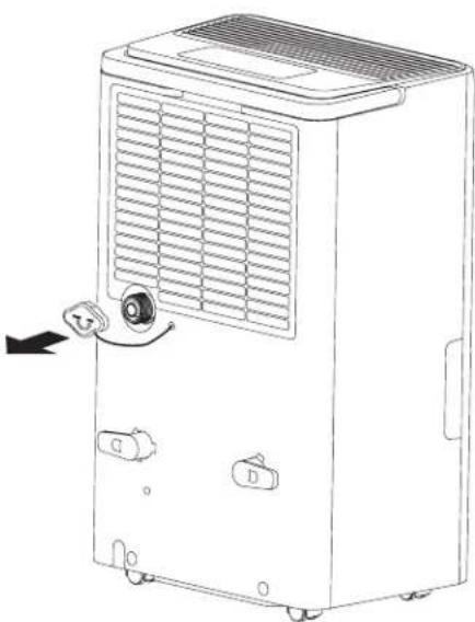 TCL H25D44W - Conexión del tubo de drenaje de la bomba - - 1