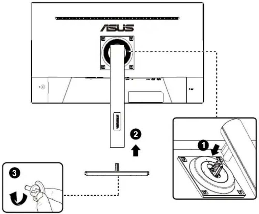 ASUS BE27AQ - Pour assembler le moniteur : - 1