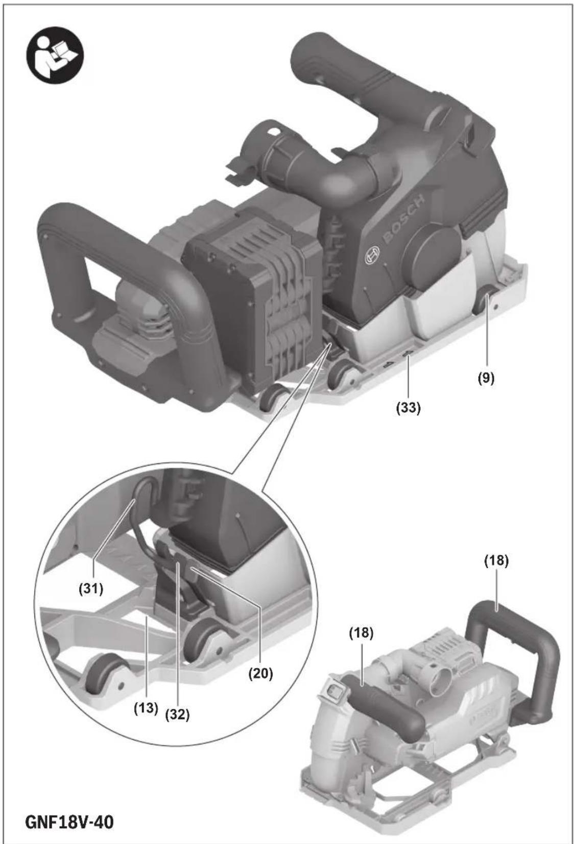 BOSCH GNF 18V-40 Professional - 1