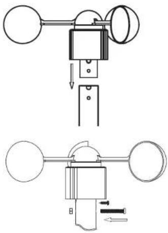 TFA Stratos 35.1077 - a.) Montaggio del sensore anemometrico - 1