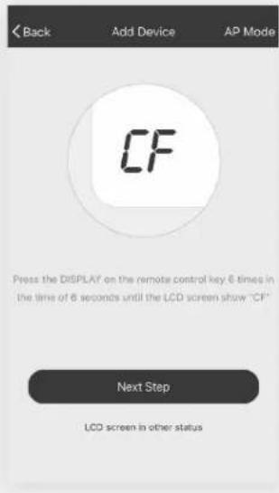 TCL 5K-12K - Ajout du climatiseur au réseau sans fil à l'aide du « mode CF » - 1