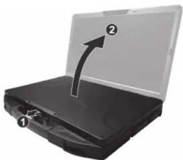 Getac S510AD - Netzkabel anschließen und Computer einschalten - 2