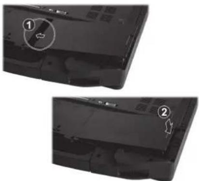 Getac S510AD - Installing the Battery Pack(s) - 1