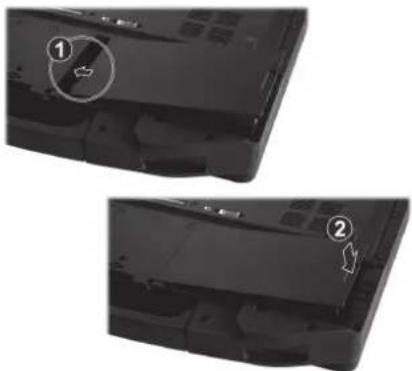 Getac S510AD - Mise en place de le bloc batterie - 1