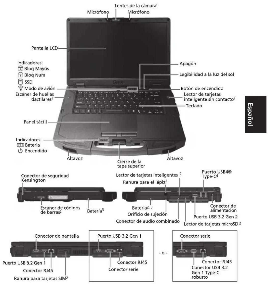 Getac S510AD - Conectar a la alimentación de CA y encender el equipo - 4
