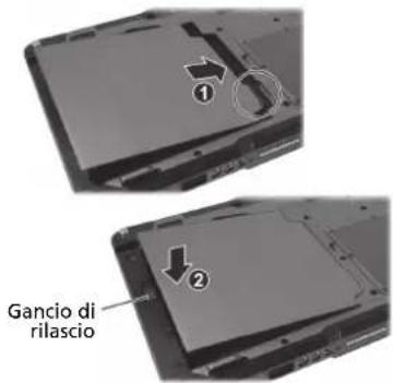Getac UX10G5 - Installazione delle batteria - 1