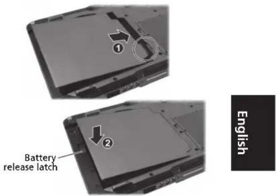 Getac UX10G5 - Installing the Battery Pack - 1