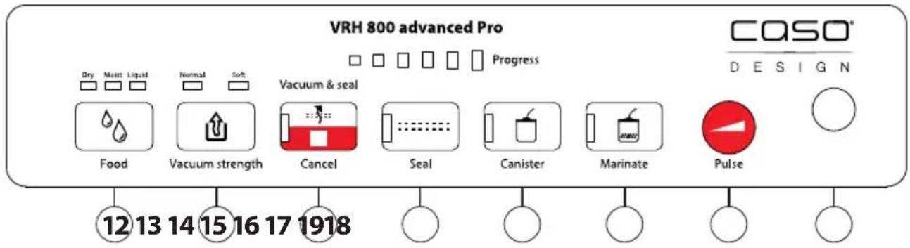 CASO VRH 800 advanced Pro - Control Panel - 1