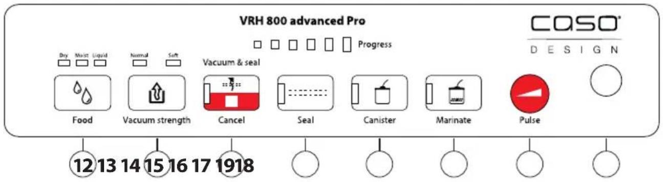 CASO VRH 800 advanced Pro - Bedienelemente - 1