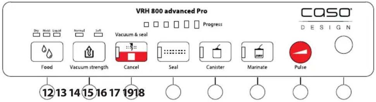 CASO VRH 800 advanced Pro - Bedieningselementen - 1