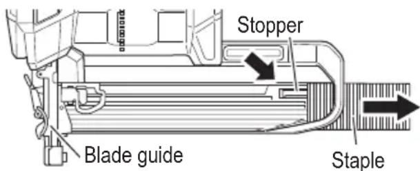HiKOKI N 1808DA - Removing the staples: - 2
