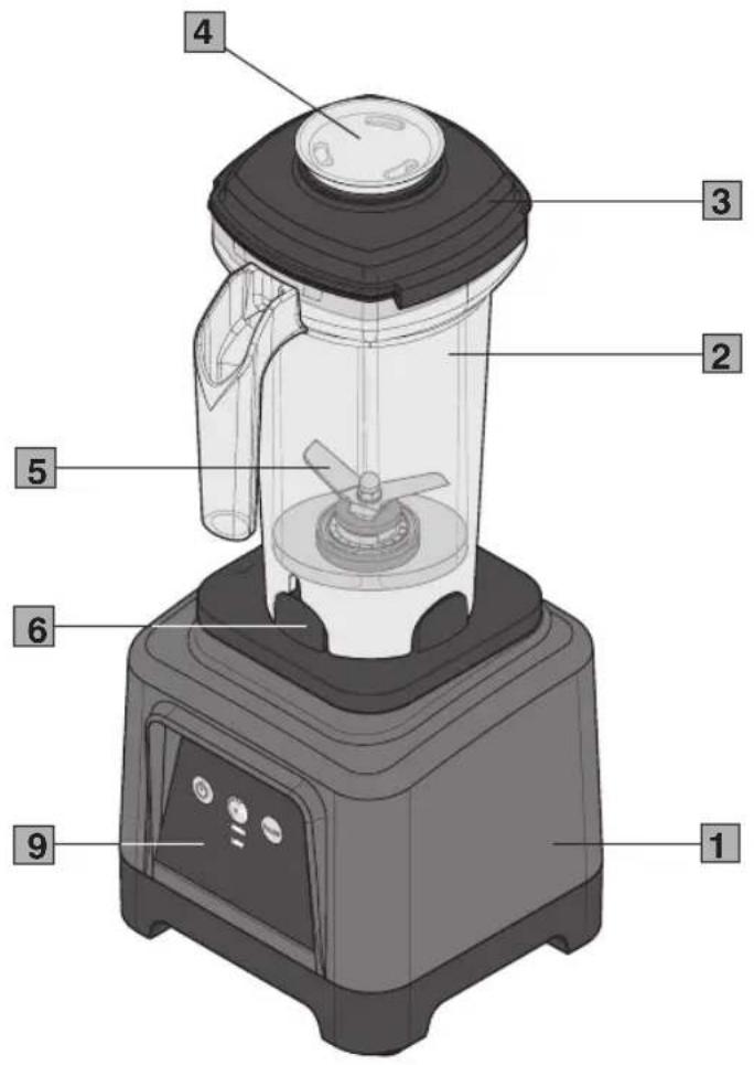 Ceado B280 - Main parts of the appliance (Fig. 1, Fig. 1a, Fig. 2, Fig. 3, Fig. 4) - 1