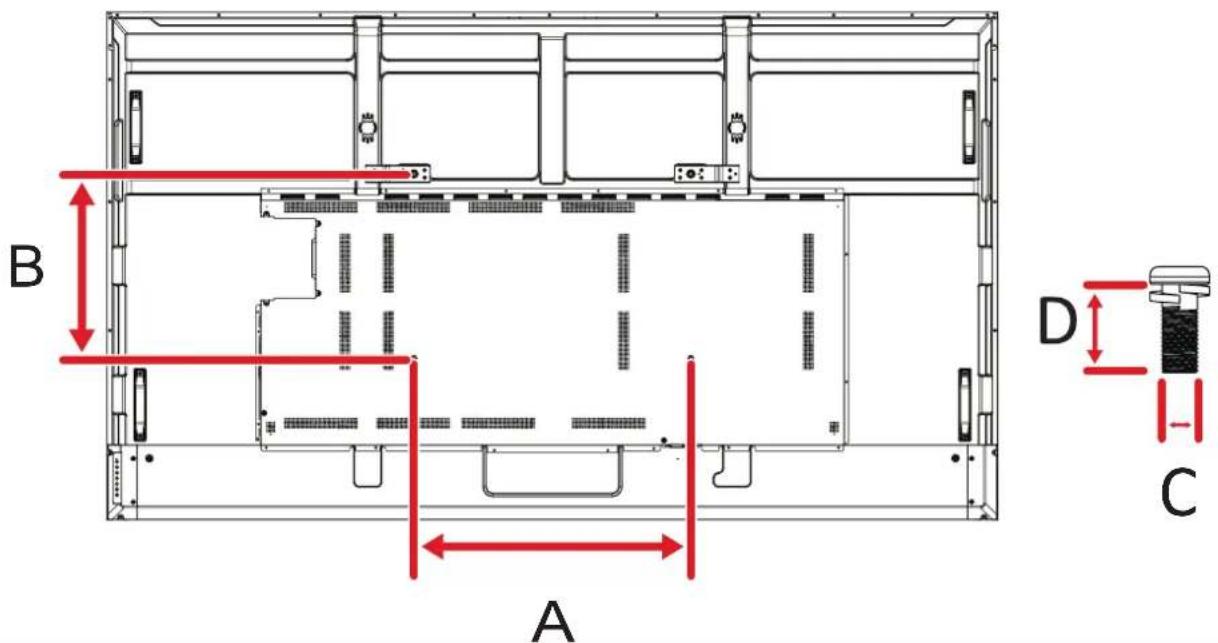 VIEWSONIC CDE4331-1C - 壁掛套件規格 (VESA) - 5