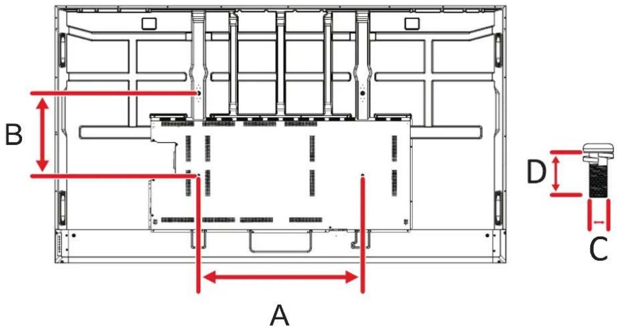 VIEWSONIC CDE4331-1C - 壁掛套件規格 (VESA) - 6