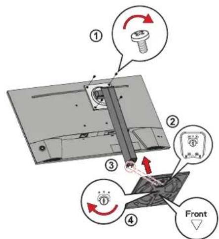 VIEWSONIC VA2748-MHJ - Installation du socle - 1