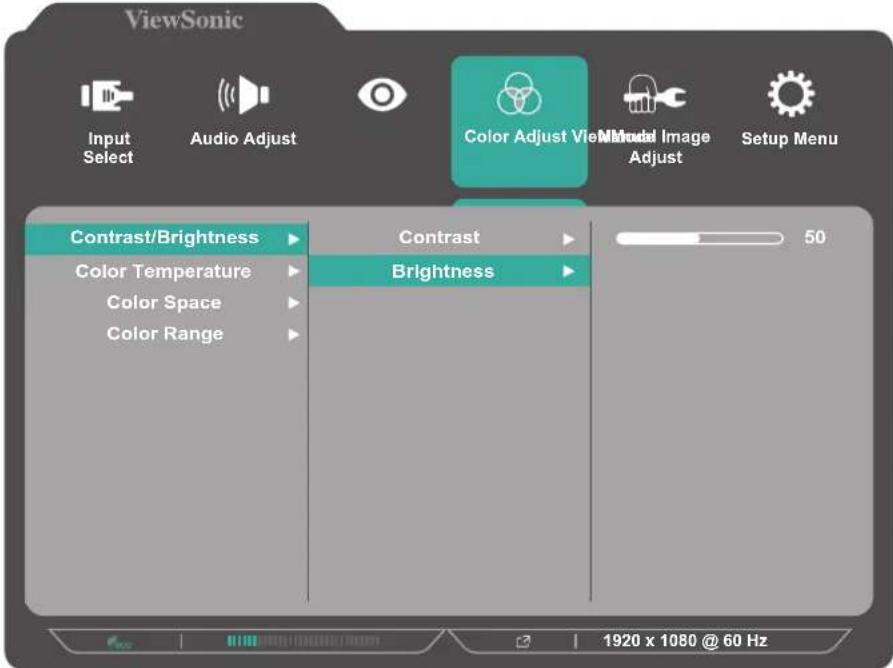 VIEWSONIC VA2748-MHJ - Configuration des paramètres   Opérations générales - 3