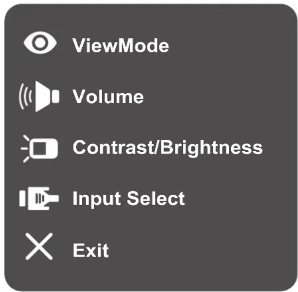 VIEWSONIC VA2448-MH - Menu rapide - 1