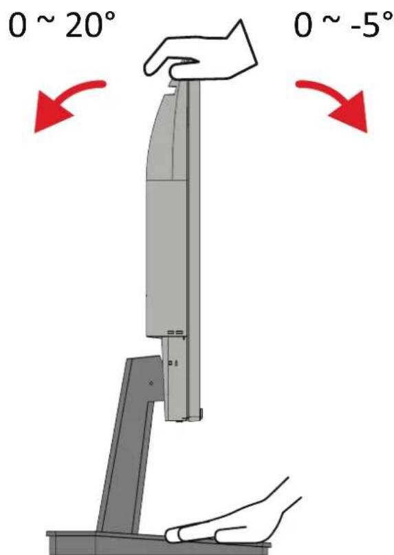 VIEWSONIC VA2448-MH - Réglage de l'angle d'inclinaison - 1