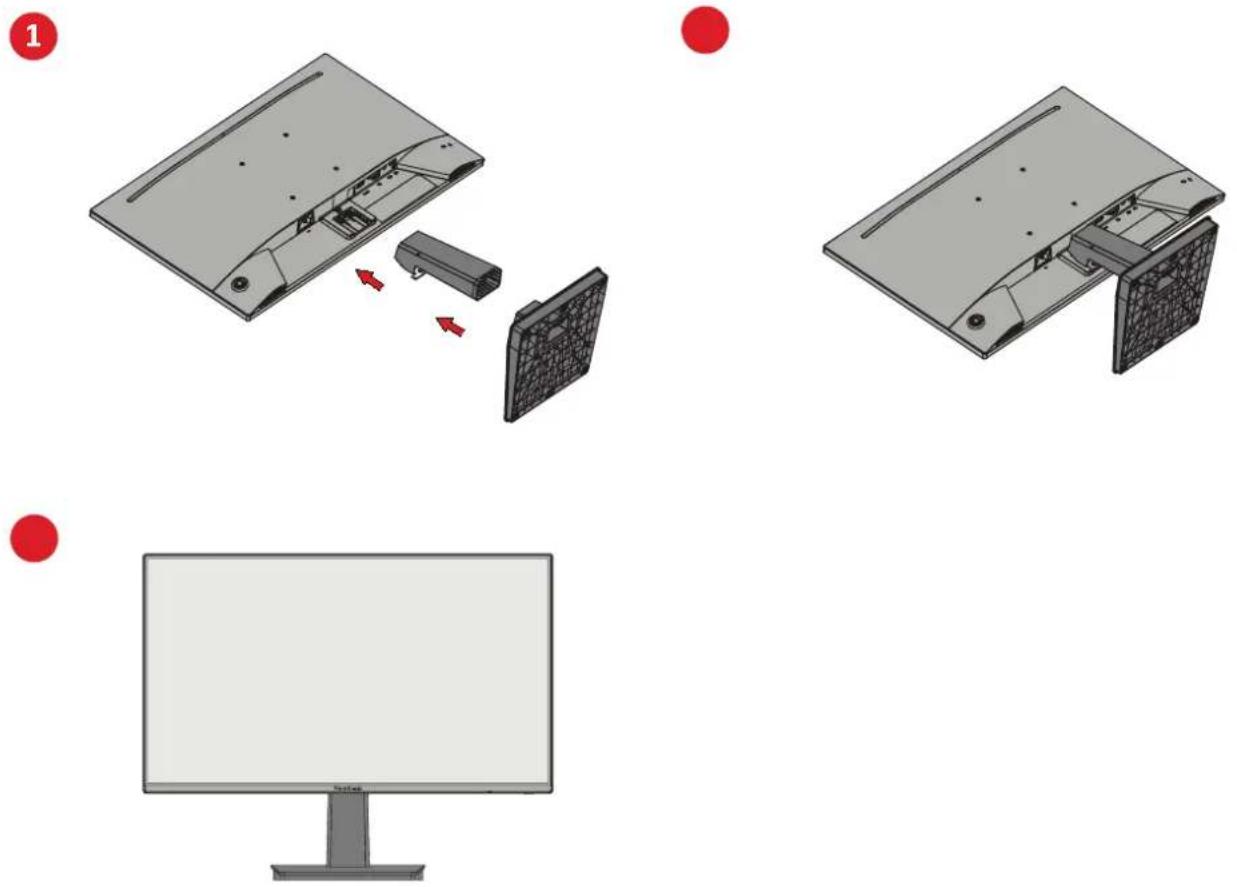 VIEWSONIC VA2448-MH - Installation du socle - 1