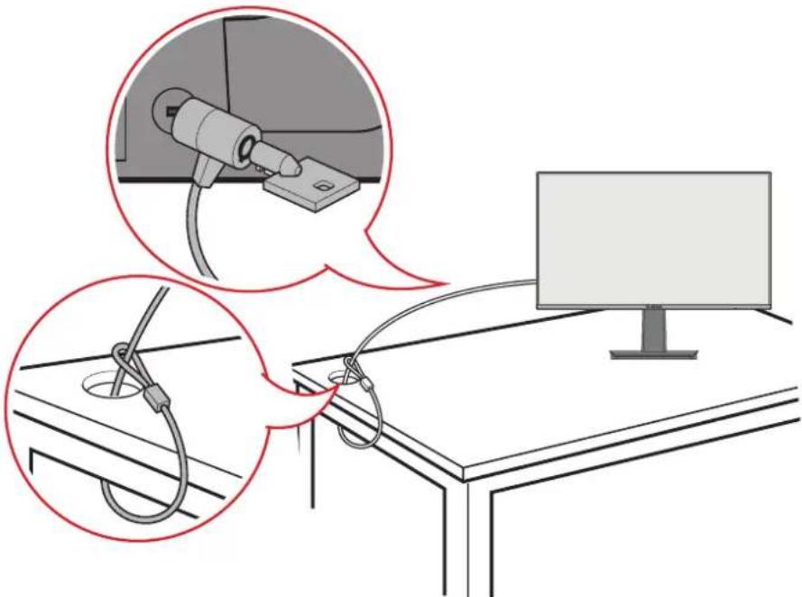 VIEWSONIC VA2448-MH - Utilisation de la fente de sécurité - 1