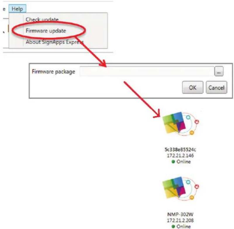 VIEWSONIC Signage Manager - Mise à jour du firmware - 1