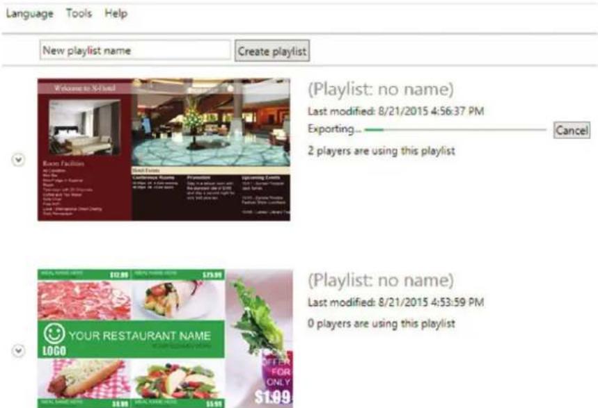 VIEWSONIC Signage Manager - Exporter la liste de lecture via réseau - 3