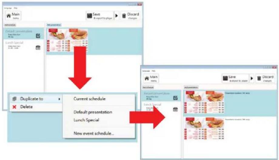 VIEWSONIC Signage Manager - Dupliquer une présentation dans un événement - 1