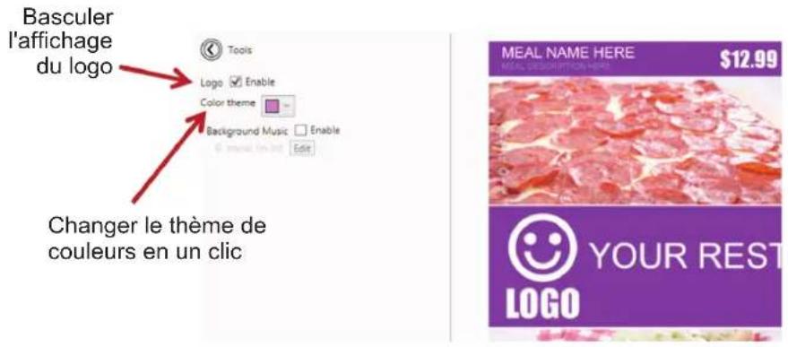 VIEWSONIC Signage Manager - Changer de thème et basculer l'affichage du logo - 1