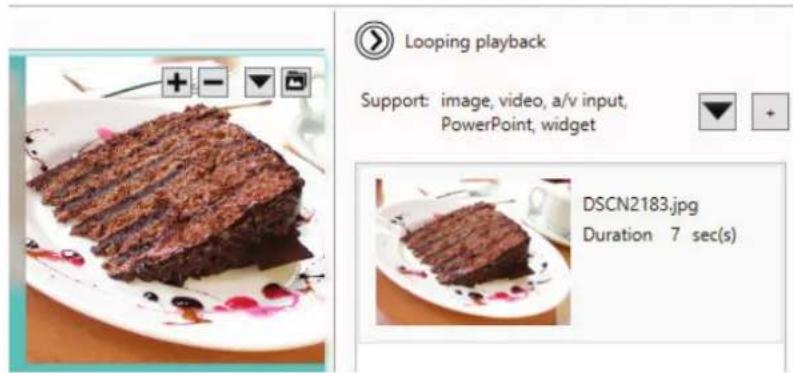 VIEWSONIC Signage Manager - Ajouter des éléments multimédia à une lecture en boucle depuis le panneau - 2