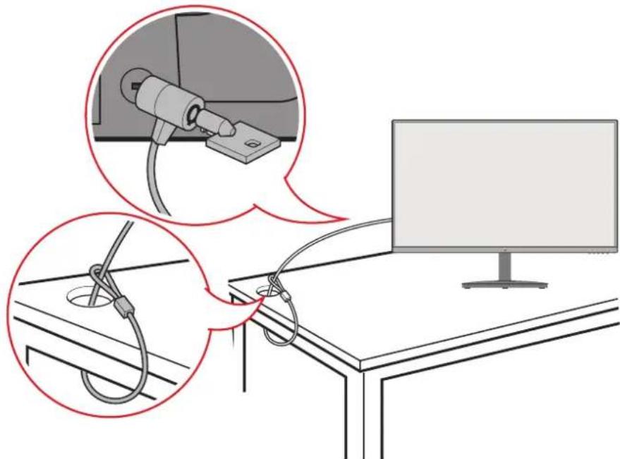 VIEWSONIC VA2732-H-W-2 - Utilisation de la fente de sécurité - 1