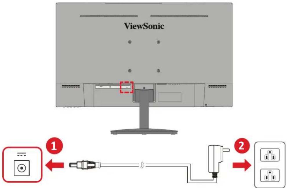 VIEWSONIC VA2732-H-W-2 - Branchement sur l'alimentation - 1