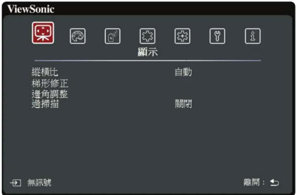 VIEWSONIC LX720-4K - 螢幕顯示功能表 - 1