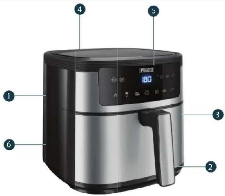 PRINCESS Digital Airfryer 182463 - 2