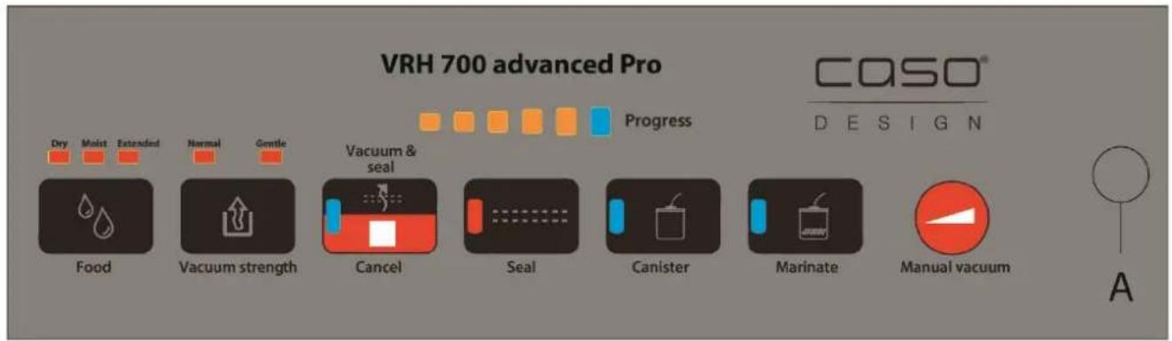 CASO VRH 700 advanced Pro - Elementi di comando - 1