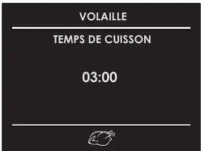 VOLAILLE TEMPS DE CUISSON 03:00